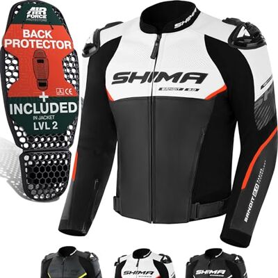 Shima Bandit 2.0 Motorradjacke - Schwarz-Weiß-Rot - Größe 58 Shima Bandit 2.0 Motorradjacke - Schwarz-Weiß-Rot - Größe 58