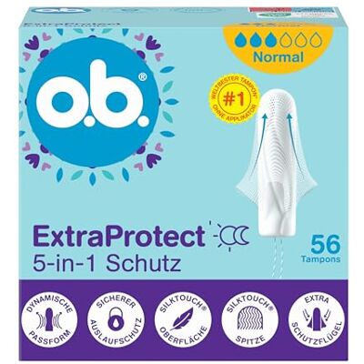 o.b. ExtraProtect 5-in-1 Schutz Tampons, 1 x 56Stk o.b. ExtraProtect 5-in-1 Schutz Tampons, 1 x 56Stk