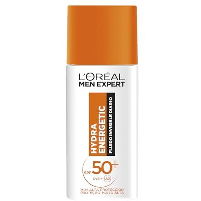 L'Oreal Paris L'Oréal Paris Men Expert Hydra Energetic Unsichtbares Tagesfluid LSF 50+ Feuchtigkeitscreme mit Sonnenschutz L'Oreal Paris L'Oréal Paris Men Expert Hydra Energetic Unsichtbares Tagesfluid LSF 50+ Feuchtigkeitscreme mit Sonnenschutz