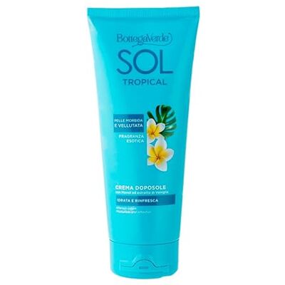 Bottega Verde SOL Tropical Aftersun Körpercreme, 200 ml, spendet Feuchtigkeit, erfrischt und verlängert die Bräunung, mit Monoï und Vanilleextrakt, pflegend, weiche und duftende Haut Bottega Verde SOL Tropical Aftersun Körpercreme, 200 ml, spendet Feuchtigkeit, erfrischt und verlängert die Bräunung, mit Monoï und Vanilleextrakt, pflegend, weiche und duftende Haut