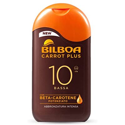Bilboa carrot plus latte solare spf 10 protezione bassa 200 ml Bilboa carrot plus latte solare spf 10 protezione bassa 200 ml