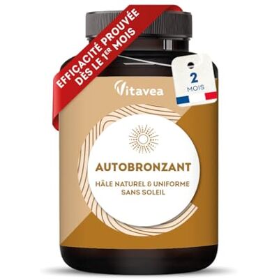 Vitavea Selbstbräuner-Kapseln – nachgewiesene Wirksamkeit ab 1 Monat – natürliche Pigmente – natürliche Bräune & gleichmäßig ohne Sonne – Wirkung der guten Minen & progressive Bräunung – Kur für 2 Monate – Vitavea Selbstbräuner-Kapseln – nachgewiesene Wirksamkeit ab 1 Monat – natürliche Pigmente – natürliche Bräune & gleichmäßig ohne Sonne – Wirkung der guten Minen & progressive Bräunung – Kur für 2 Monate –