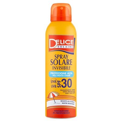 Delice Solaire Unsichtbares transparentes Sonnenschutzspray SPF30 150 ml, hoher Schutz für eine geschützte Haut Delice Solaire Unsichtbares transparentes Sonnenschutzspray SPF30 150 ml, hoher Schutz für eine geschützte Haut