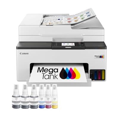 Canon MAXIFY GX2051 Tintenstrahldrucker 4-in-1 Multifunktionsgerät DIN A4 (Drucker, Scanner, Kopierer, Fax, ADF, 600x1200 DPI, WLAN, USB, Duplexdruck, 250 Blatt Kassette) Enthält 6 x Tintenflaschen Canon MAXIFY GX2051 Tintenstrahldrucker 4-in-1 Multifunktionsgerät DIN A4 (Drucker, Scanner, Kopierer, Fax, ADF, 600x1200 DPI, WLAN, USB, Duplexdruck, 250 Blatt Kassette) Enthält 6 x Tintenflaschen