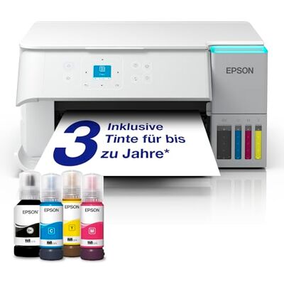 Epson EcoTank ET-2956 Weißer A4-Multifunktionsdrucker mit Wi-Fi & AirPrint Tintentank, Scannen, Kopieren & Duplexdruck, bis zu 3 Jahre Tinte im Lieferumfang enthalten Epson EcoTank ET-2956 Weißer A4-Multifunktionsdrucker mit Wi-Fi & AirPrint Tintentank, Scannen, Kopieren & Duplexdruck, bis zu 3 Jahre Tinte im Lieferumfang enthalten