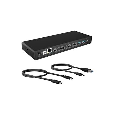 ICY BOX USB-C Docking Station (14-in-1) für 2 Monitore (2x HDMI & 2x DP), 5K 30Hz 4K 60Hz, 6-fach USB 3.0 HUB, 65W Power Delivery, Gigabit Ethernet, Audio, IB-DK2245AC ICY BOX USB-C Docking Station (14-in-1) für 2 Monitore (2x HDMI & 2x DP), 5K 30Hz 4K 60Hz, 6-fach USB 3.0 HUB, 65W Power Delivery, Gigabit Ethernet, Audio, IB-DK2245AC