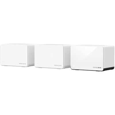 MERCUSYS Halo H85X Mesh WLAN Set (3er-Pack), Wi-Fi 6 AX3000 Dualband-Router & Repeater, 1 × 2.5G-Port + 2 × Gigabit-Port pro Einheit, WPA3, Kindersicherung, empfohlen für Häuser mit 5–6 Schlafzimmern MERCUSYS Halo H85X Mesh WLAN Set (3er-Pack), Wi-Fi 6 AX3000 Dualband-Router & Repeater, 1 × 2.5G-Port + 2 × Gigabit-Port pro Einheit, WPA3, Kindersicherung, empfohlen für Häuser mit 5–6 Schlafzimmern