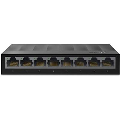 TP-Link LS1008G 8-Port Desktop Switch (8 x Gigabit Auto-Negotiation RJ45 Ports, IEEE 802.3X, Plug and Play, energiesparend, Plastikgehäuse für einfache Tisch- oder Wandmontage) schwarz TP-Link LS1008G 8-Port Desktop Switch (8 x Gigabit Auto-Negotiation RJ45 Ports, IEEE 802.3X, Plug and Play, energiesparend, Plastikgehäuse für einfache Tisch- oder Wandmontage) schwarz