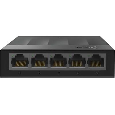 TP-Link LS1005G 5-Port Desktop Switch (5 x Gigabit Auto-Negotiation RJ45 Ports, IEEE 802.3X, Plug and Play, energiesparend, Plastikgehäuse für einfache Tisch- oder Wandmontage) schwarz TP-Link LS1005G 5-Port Desktop Switch (5 x Gigabit Auto-Negotiation RJ45 Ports, IEEE 802.3X, Plug and Play, energiesparend, Plastikgehäuse für einfache Tisch- oder Wandmontage) schwarz