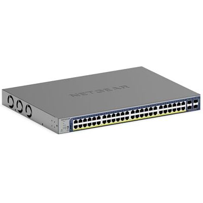 Netgear 52-Port PoE Gigabit Ethernet Smart Switch (GS752TXP) Managed, mit 48 PoE+ bei 380 W, 4 10G-SFP+, optionales Insight Cloud Management, Wand- oder Rack-Befestigung und eingeschränkte Garantie Netgear 52-Port PoE Gigabit Ethernet Smart Switch (GS752TXP) Managed, mit 48 PoE+ bei 380 W, 4 10G-SFP+, optionales Insight Cloud Management, Wand- oder Rack-Befestigung und eingeschränkte Garantie