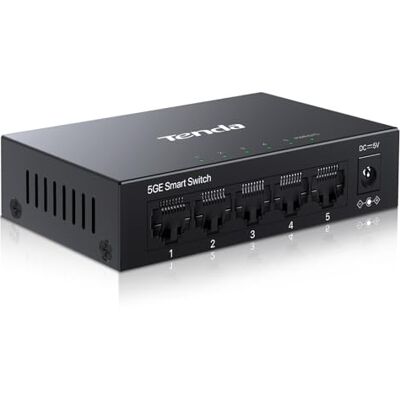 Tenda TEG205E Managed Switch 5 Port Gigabit Netzwerk Switch (IGMP-Snooping, QoS, VLAN, DHCP-Snooping, LAG, MAC-Binding, Lüfterlos, Energieeffizient, Metall) Smart Switch LAN Hub Tenda TEG205E Managed Switch 5 Port Gigabit Netzwerk Switch (IGMP-Snooping, QoS, VLAN, DHCP-Snooping, LAG, MAC-Binding, Lüfterlos, Energieeffizient, Metall) Smart Switch LAN Hub