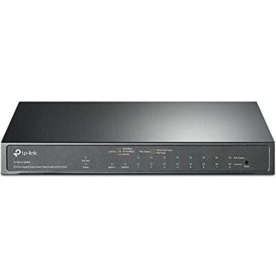 TP-Link TL-SG1210MPE Gigabit 10 Port Managed PoE Switch (8 Gigabit PoE+ Ports, 1* Gigabit SFP Port, 123 W, IEEE-802.3af/at, Plug-and-Play, QoS, IGMP,lüfterlos) Schwarz TP-Link TL-SG1210MPE Gigabit 10 Port Managed PoE Switch (8 Gigabit PoE+ Ports, 1* Gigabit SFP Port, 123 W, IEEE-802.3af/at, Plug-and-Play, QoS, IGMP,lüfterlos) Schwarz