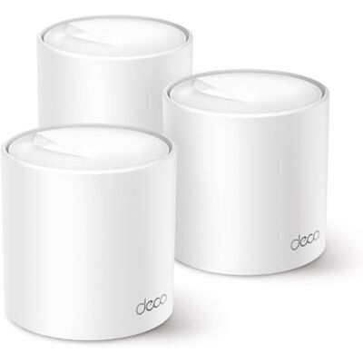 TP-Link Deco X50 Mesh WLAN Set (3 Pack), Wi-Fi 6 AX3000 Dual Band Router & Repeater, 3X Gigabit Ports für Jede Einheit, empfohlen für Häuser mit 4-6 Schlafzimmern, Umfassender Jugendschutz, WPA3 TP-Link Deco X50 Mesh WLAN Set (3 Pack), Wi-Fi 6 AX3000 Dual Band Router & Repeater, 3X Gigabit Ports für Jede Einheit, empfohlen für Häuser mit 4-6 Schlafzimmern, Umfassender Jugendschutz, WPA3