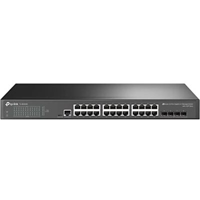 TP-Link JetStream™ 24-Port Gigabit L2 Managed Switch with 4 Gigabit SFP Slots TP-Link JetStream™ 24-Port Gigabit L2 Managed Switch with 4 Gigabit SFP Slots