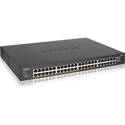 Netgear 48-Port Gigabit Ethernet Unmanaged Essentials PoE+ Switch (GS348PP): Mit 24 PoE+ bei 380 W, Desktop- oder Rack-Befestigung Netgear 48-Port Gigabit Ethernet Unmanaged Essentials PoE+ Switch (GS348PP): Mit 24 PoE+ bei 380 W, Desktop- oder Rack-Befestigung