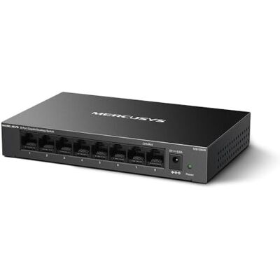 MERCUSYS MS108GS 8-Ports Gigabit Netzwerk Switch, Unmanaged LAN Switch Netzwerk Switch, Plug and Play, Metallgehäuse, Lüfterlos MERCUSYS MS108GS 8-Ports Gigabit Netzwerk Switch, Unmanaged LAN Switch Netzwerk Switch, Plug and Play, Metallgehäuse, Lüfterlos