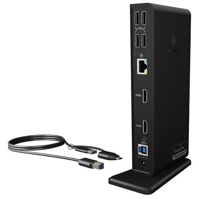 ICY BOX USB-C Docking Station (11-in-1) für 2 Monitore (2x HDMI), 6x USB 3.0 HUB, DisplayLink, Gigabit Ethernet, Audio, IB-DK2251AC für Windows, M1/M2 MacBook Air / Pro ICY BOX USB-C Docking Station (11-in-1) für 2 Monitore (2x HDMI), 6x USB 3.0 HUB, DisplayLink, Gigabit Ethernet, Audio, IB-DK2251AC für Windows, M1/M2 MacBook Air / Pro