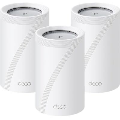 TP-Link Deco BE65 Pro Wi-Fi 7 Mesh WLAN Set(3er-Pack), Tri-Band BE9300 Router & Repeater, 2 × 5G-Port + 1 × 2,5G-Port pro Einheit, USB 3.0, MLO, WPA3, empfohlen für Haushalte mit 5–6 Schlafzimmern TP-Link Deco BE65 Pro Wi-Fi 7 Mesh WLAN Set(3er-Pack), Tri-Band BE9300 Router & Repeater, 2 × 5G-Port + 1 × 2,5G-Port pro Einheit, USB 3.0, MLO, WPA3, empfohlen für Haushalte mit 5–6 Schlafzimmern