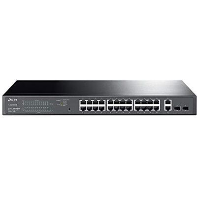 TP-Link TL-SG1428PE 28-Port Gigabit Easy Smart Switch mit 24 PoE+ Ports(2SFP Slots, 250 Watt, geschirmte RJ-45 Ports, einfache Konfiguration, ideal für kleine und mittlere Unternehmen) Schwarz TP-Link TL-SG1428PE 28-Port Gigabit Easy Smart Switch mit 24 PoE+ Ports(2SFP Slots, 250 Watt, geschirmte RJ-45 Ports, einfache Konfiguration, ideal für kleine und mittlere Unternehmen) Schwarz