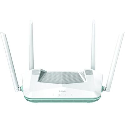 D-Link R32 Eagle PRO AI AX3200 Smart Router (AI Wi-Fi/Traffic Optimiser, AI Parental Control, Gigabit Ports, MU-MIMO, 1024 QAM, OFDMA, WPA3, Wi-Fi Mesh, kompatibel mit Alexa/Google Assistant) D-Link R32 Eagle PRO AI AX3200 Smart Router (AI Wi-Fi/Traffic Optimiser, AI Parental Control, Gigabit Ports, MU-MIMO, 1024 QAM, OFDMA, WPA3, Wi-Fi Mesh, kompatibel mit Alexa/Google Assistant)