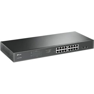 TP-Link TL-SG1218MPE 16-Port-Gigabit PoE Switch Easy Smart Managed, 16 PoE+-Ports mit 250 W, 2 × Nicht-PoE-Ports, 2 × Combo-SFP-Slots, QoS, VLAN, Plug & Play TP-Link TL-SG1218MPE 16-Port-Gigabit PoE Switch Easy Smart Managed, 16 PoE+-Ports mit 250 W, 2 × Nicht-PoE-Ports, 2 × Combo-SFP-Slots, QoS, VLAN, Plug & Play