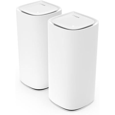 Linksys Velop Pro WiFi 6E Mesh-System MX6202-KE – Cognitive Mesh-Router mit 6-GHz-Band-Zugriff und 5,4 Gbit/s – Mesh-Abdeckung für bis zu 550 m² und 400 Geräte – 2er-Pack Linksys Velop Pro WiFi 6E Mesh-System MX6202-KE – Cognitive Mesh-Router mit 6-GHz-Band-Zugriff und 5,4 Gbit/s – Mesh-Abdeckung für bis zu 550 m² und 400 Geräte – 2er-Pack