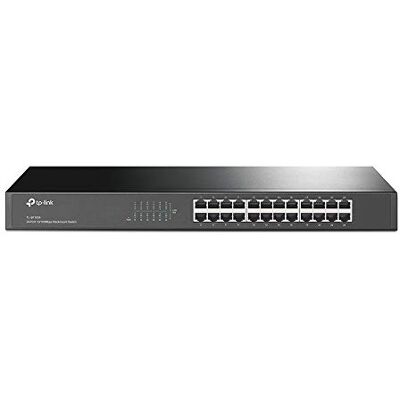 TP-Link TL-SF1024 Rackmount Fast Ethernet Netzwek Switch (24x 10/100Mbit/s Ports, Metallgehäuse, Plug&Play, ) (UK Version), Schwarz TP-Link TL-SF1024 Rackmount Fast Ethernet Netzwek Switch (24x 10/100Mbit/s Ports, Metallgehäuse, Plug&Play, ) (UK Version), Schwarz