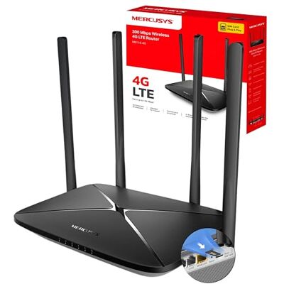 MERCUSYS MB115-4G LTE Router, 4G N300 WLAN Router unterstützt SIM Karten, 4G Cat 4 bis zu 150 Mbit/s, 4×100 Mbps Ports, Plug and Play, bis zu 32 Geräte MERCUSYS MB115-4G LTE Router, 4G N300 WLAN Router unterstützt SIM Karten, 4G Cat 4 bis zu 150 Mbit/s, 4×100 Mbps Ports, Plug and Play, bis zu 32 Geräte