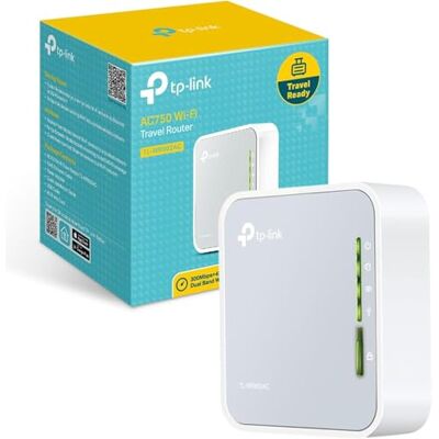 TP-Link TL-WR902AC AC750 WLAN Nano Router (433Mbit/s (5GHz) +300Mbit/s (2,4GHz) (tragbar, Accesspoint, TV Adapter, Repeater, Router, Client, Media, FTP Server), weiß/grau TP-Link TL-WR902AC AC750 WLAN Nano Router (433Mbit/s (5GHz) +300Mbit/s (2,4GHz) (tragbar, Accesspoint, TV Adapter, Repeater, Router, Client, Media, FTP Server), weiß/grau