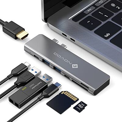 NOVOO Mac Adapter, USB C Hub 7-in-2 Adapter mit PD 100 W, USB 3.0, SD/TF Kartenleser, USB C HDMI Adapter für MacBook Air/Pro M1 M2 NOVOO Mac Adapter, USB C Hub 7-in-2 Adapter mit PD 100 W, USB 3.0, SD/TF Kartenleser, USB C HDMI Adapter für MacBook Air/Pro M1 M2