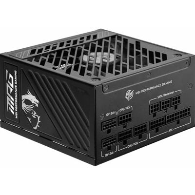 MSI MPG A1000GS PCIE5 Netzteil, 1000 W, 80 Plus Gold, ATX 3.1, PCIe 5.1 GPU-Unterstützung, Dual-Native 12V-2x6, Kabel mit zweifarbigen 12V-2x6 Anschlüssen, ATX-Netzteil, Modulare Kabel MSI MPG A1000GS PCIE5 Netzteil, 1000 W, 80 Plus Gold, ATX 3.1, PCIe 5.1 GPU-Unterstützung, Dual-Native 12V-2x6, Kabel mit zweifarbigen 12V-2x6 Anschlüssen, ATX-Netzteil, Modulare Kabel