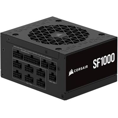 Corsair SF1000 (2024) Vollständig Modulares Geräuscharmes 80 Plus Platinum ATX-Netzteil – ATX 3.1-Kompatibel – PCIe 5.1-Fähig – SFX-to-ATX-Halterung im Lieferumfang Enthalten – Schwarz Corsair SF1000 (2024) Vollständig Modulares Geräuscharmes 80 Plus Platinum ATX-Netzteil – ATX 3.1-Kompatibel – PCIe 5.1-Fähig – SFX-to-ATX-Halterung im Lieferumfang Enthalten – Schwarz