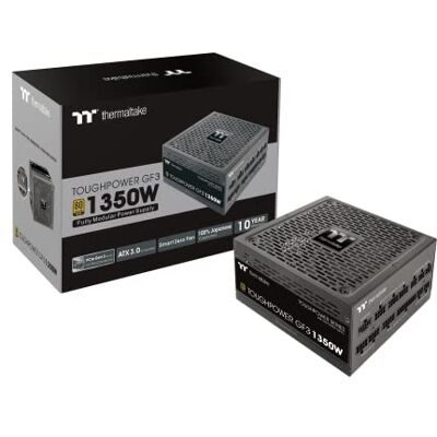 Thermaltake Toughpower GF3 1350W PC-ATX-3.0-Netzteil PCIe Gen 5.0 80-Plus-Gold voll-modular leiser 140 Lüfter EU Zertifiziert Thermaltake Toughpower GF3 1350W PC-ATX-3.0-Netzteil PCIe Gen 5.0 80-Plus-Gold voll-modular leiser 140 Lüfter EU Zertifiziert