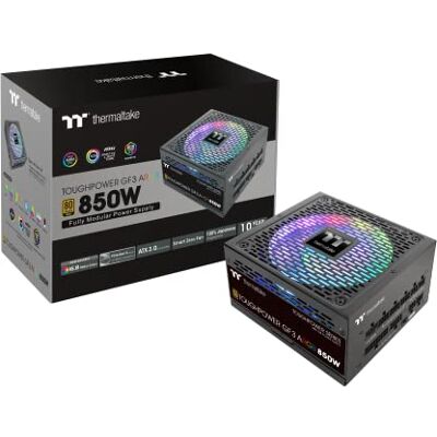 Thermaltake Toughpower GF3 ARGB 850W PC-ATX-3.0-Netzteil PCIe Gen 5.0 80-Plus-Gold voll-modular leiser 140 Lüfter EU Zertifiziert Thermaltake Toughpower GF3 ARGB 850W PC-ATX-3.0-Netzteil PCIe Gen 5.0 80-Plus-Gold voll-modular leiser 140 Lüfter EU Zertifiziert