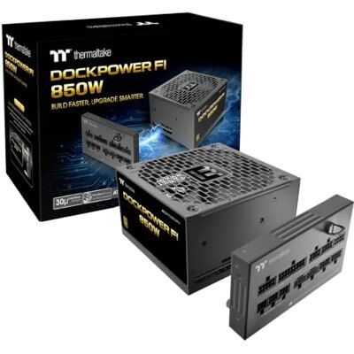 Thermaltake Dockpower FI 850W Netzteil ATX 3.1 PCIe 5.1 12V‑2x6‑Anschluss Main‑Unit & Docking‑Modul ultraleiser 135mm‑Lüfter 80+ GOLD Modular Thermaltake Dockpower FI 850W Netzteil ATX 3.1 PCIe 5.1 12V‑2x6‑Anschluss Main‑Unit & Docking‑Modul ultraleiser 135mm‑Lüfter 80+ GOLD Modular