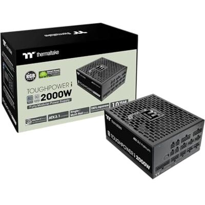 Thermaltake Toughpower i2000W ATX 3.1 PCIe 5.1 12V-2x6 Anschluss Smarte Steuerung Modulare Flachbandkabel Netzteil 80Plus Platinum Thermaltake Toughpower i2000W ATX 3.1 PCIe 5.1 12V-2x6 Anschluss Smarte Steuerung Modulare Flachbandkabel Netzteil 80Plus Platinum
