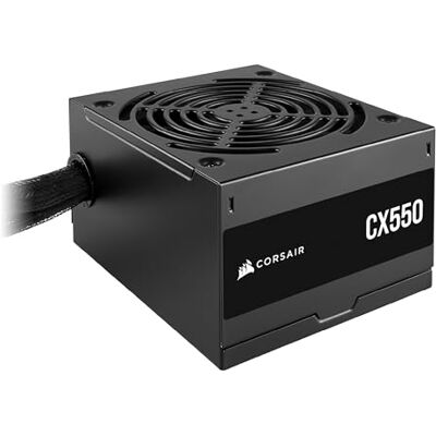 Corsair CX550 ATX 550W Netzteil 80 Plus Bronze Zertifiziert Geräuscharm Ummantelte Kabel Nicht Modular EU Schwarz Corsair CX550 ATX 550W Netzteil 80 Plus Bronze Zertifiziert Geräuscharm Ummantelte Kabel Nicht Modular EU Schwarz