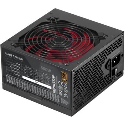 Mars Gaming MPIII550P ATX-Netzteil, 550W, 80 Plus Bronze, Schwarz Mars Gaming MPIII550P ATX-Netzteil, 550W, 80 Plus Bronze, Schwarz