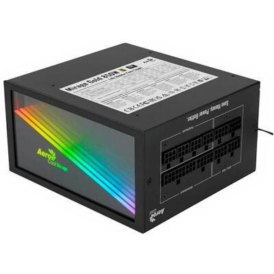 Aerocool MIRAGEGOLD 850W Modulares PC-Netzteil RGB, 80 Plus Gold, Japanische Kondensatoren Aerocool MIRAGEGOLD 850W Modulares PC-Netzteil RGB, 80 Plus Gold, Japanische Kondensatoren