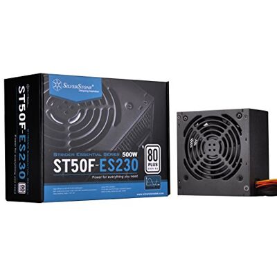 Silverstone SST-ST50F-ES230 v 2.0 Strider Essential Serie, 500W 80 Plus 230V EU ATX flüsterleises PC -Netzteil mit 120 mm-Lüfter Silverstone SST-ST50F-ES230 v 2.0 Strider Essential Serie, 500W 80 Plus 230V EU ATX flüsterleises PC -Netzteil mit 120 mm-Lüfter