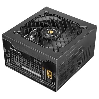 Mars Gaming MPB850PSI, Vollmodulares ATX-Netzteil 850W, 10 Jahre Garantie, 80Plus Gold 90%, SI-Lüfter 14cm, AI2-RPM-Technologie, DC-DC und SMD, ATX 3.1 und PCIe 5.1, 12V 2x6 Anschluss, Schwarz Mars Gaming MPB850PSI, Vollmodulares ATX-Netzteil 850W, 10 Jahre Garantie, 80Plus Gold 90%, SI-Lüfter 14cm, AI2-RPM-Technologie, DC-DC und SMD, ATX 3.1 und PCIe 5.1, 12V 2x6 Anschluss, Schwarz