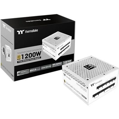 Thermaltake Toughpower GF3 1200W PC-ATX-3.0-Netzteil PCIe Gen 5.0 80-Plus-Gold voll-modular leiser 140 Lüfter EU Zertifiziert Snow Edition Thermaltake Toughpower GF3 1200W PC-ATX-3.0-Netzteil PCIe Gen 5.0 80-Plus-Gold voll-modular leiser 140 Lüfter EU Zertifiziert Snow Edition