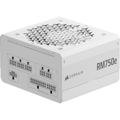 Corsair RM750e (2025) Geräuscharmes Vollständig Modulares ATX-Netzteil mit 12V-2x6 Kable – Zero RPM-Lüftermodus, ATX 3.1-Konform, PCIe 5.1-Unterstützung, Cybenetics Gold – Weiß Corsair RM750e (2025) Geräuscharmes Vollständig Modulares ATX-Netzteil mit 12V-2x6 Kable – Zero RPM-Lüftermodus, ATX 3.1-Konform, PCIe 5.1-Unterstützung, Cybenetics Gold – Weiß