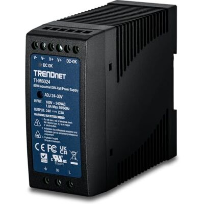 TRENDnet TI-M6024 60W Industrielle Stromversorgung - DIN-Schiene, Breiter Temperaturbereich TRENDnet TI-M6024 60W Industrielle Stromversorgung - DIN-Schiene, Breiter Temperaturbereich