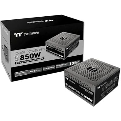 Thermaltake Toughpower PF3 850W Gen 5 ATX 3.0 PCIe Gen 5 Ready Smart Zero Fan 80 Plus Platinum Fully Modular Thermaltake Toughpower PF3 850W Gen 5 ATX 3.0 PCIe Gen 5 Ready Smart Zero Fan 80 Plus Platinum Fully Modular
