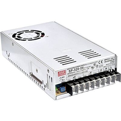 MEAN WELL Meanwell SP-320-24 AC/DC Netzteil mit Lüfter, Metall, 312 W, Metallgehaeuse, 21 x 11 x 4.5 cm MEAN WELL Meanwell SP-320-24 AC/DC Netzteil mit Lüfter, Metall, 312 W, Metallgehaeuse, 21 x 11 x 4.5 cm