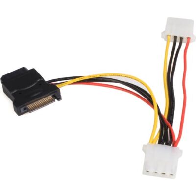 StarTech .com SATA auf LP4 Stromadapter mit 2 zusätzlichen LP4 Anschlüssen SATA auf duales LP4, kompatibel mit IDE-Festplatten, intern, Netzteil Adapter StarTech .com SATA auf LP4 Stromadapter mit 2 zusätzlichen LP4 Anschlüssen SATA auf duales LP4, kompatibel mit IDE-Festplatten, intern, Netzteil Adapter