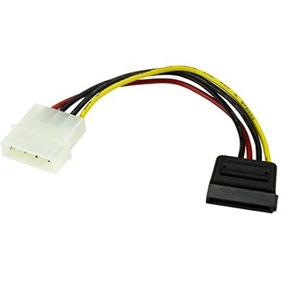 StarTech .com 15cm 4 Pin LP4 auf SATA Kabel LP4 / Serial-ATA Stromadapter S-ATA 15 Pin Buchse / 4 Pin LP-4 Stecker, Straight StarTech .com 15cm 4 Pin LP4 auf SATA Kabel LP4 / Serial-ATA Stromadapter S-ATA 15 Pin Buchse / 4 Pin LP-4 Stecker, Straight