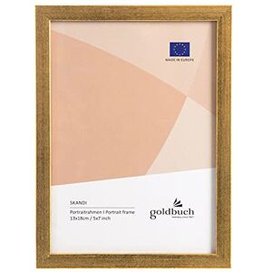 goldbuch Bilderrahmen Skandi 13x18 cm, Einzelrahmen aus Echt Holz, Portraitrahmen zum Stellen, Holzrahmen mit Wandhalterung, Foto Rahmen, Frame Gold, 90 0393 goldbuch Bilderrahmen Skandi 13x18 cm, Einzelrahmen aus Echt Holz, Portraitrahmen zum Stellen, Holzrahmen mit Wandhalterung, Foto Rahmen, Frame Gold, 90 0393
