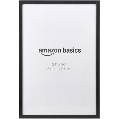 Amazon Basics Rechteckiger Poster-/Bilderrahmen aus Holz, 61cm x 91cm, Schwarz Amazon Basics Rechteckiger Poster-/Bilderrahmen aus Holz, 61cm x 91cm, Schwarz